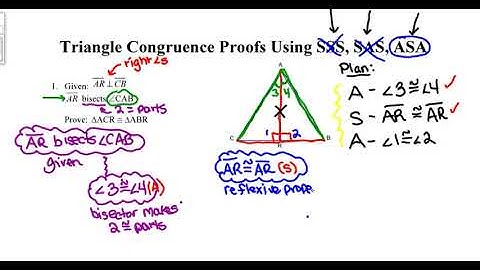 Triangle Congruence Proofs Using SSS, SAS, ASA