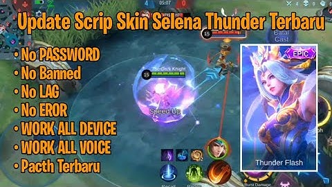 Update Scrip Skin Selena thunder Epic Terbaru No password