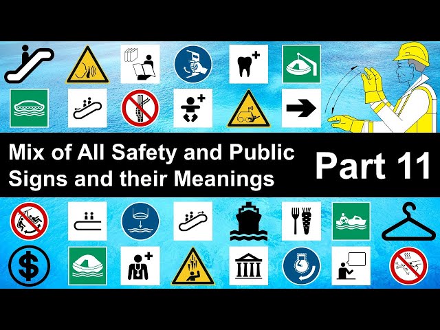 Mix of All Safety and Public Signs with their Meanings - Part 11 class=