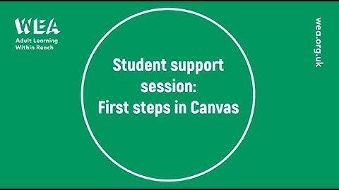 Student Support Sessions: First Steps In Canvas (Urdu)