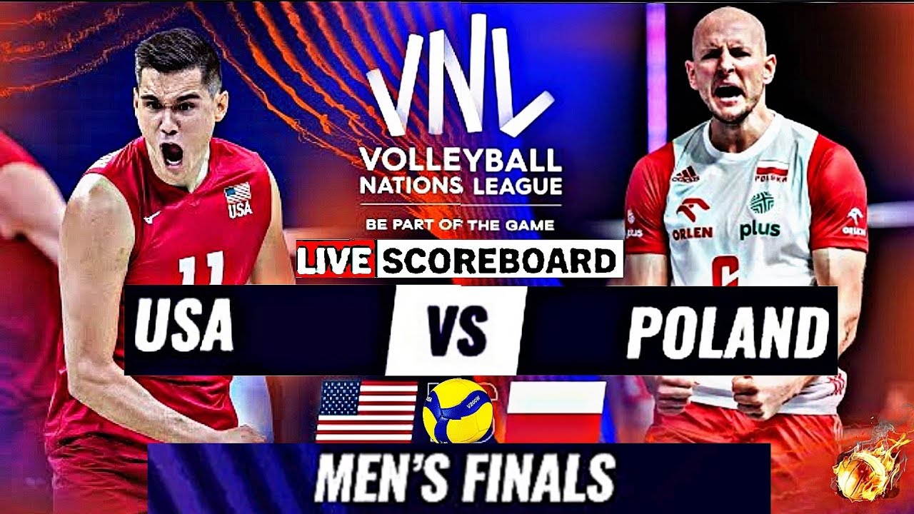 USA vs POLAND Live Score Update Today Match VNL 2023 FIVB MENS VOLLEYBALL NATIONS LEAGUE
