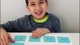 Sticky Note Math Facts - learning multiplication activity - Math Activities for Preschoolers Sticky Note Math Facts - learning multiplication activity - Math Activities for Preschoolers