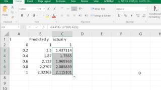 Eulers Method in Excel