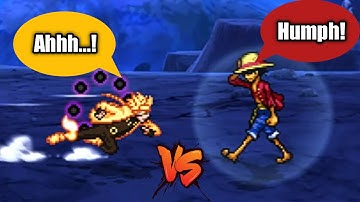 Naruto(all form) VS Luffy(all form) in Jump Force Mugen