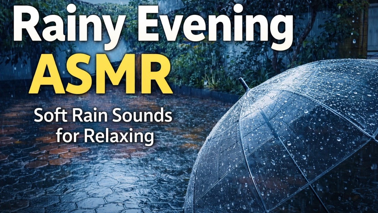 Rainy Evening ASMR | Cozy Rain Sounds for Sleep, Study & Stress Relief