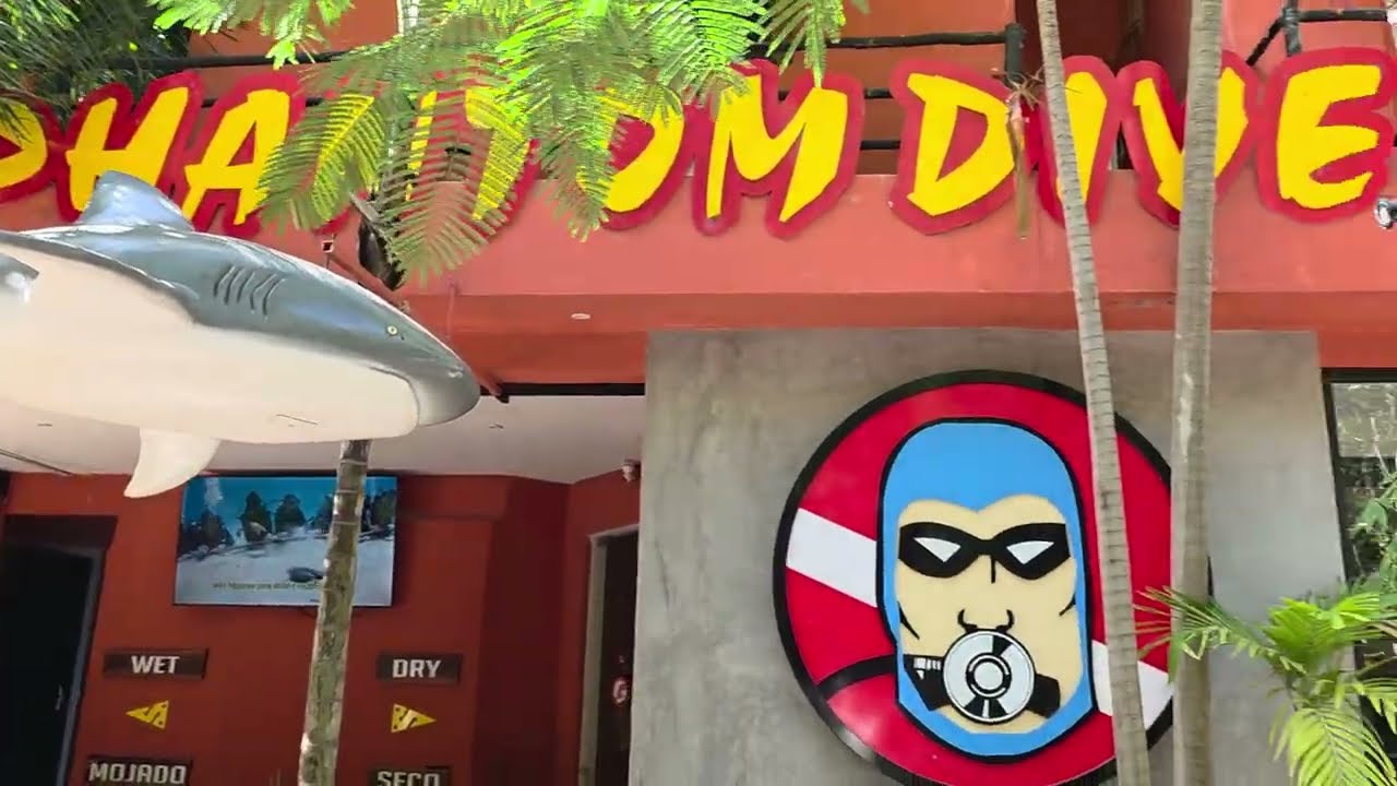 Look through the gift shop at Phantom Divers in Quintana Roo México
