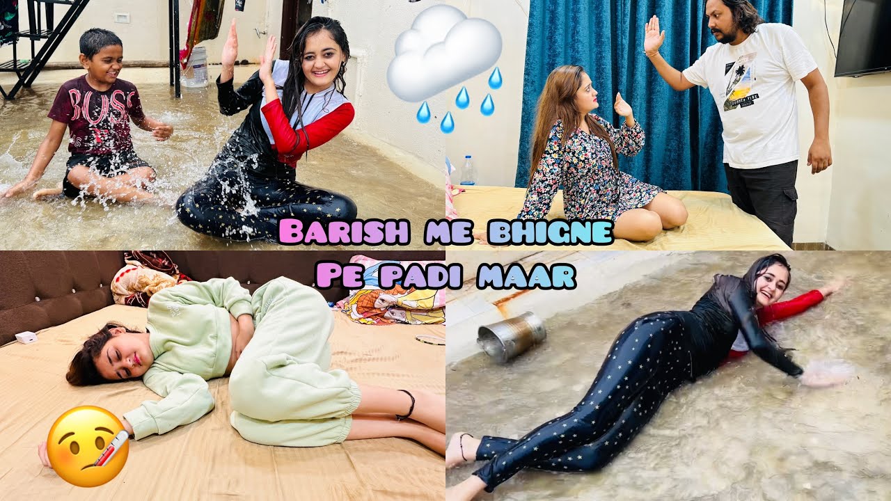 1st Barish me bhigna mehnga pada Papa ne kar di Dhulai & Kamar pe pad gaya injection Bindass Kavya
