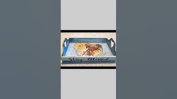 decoupage ideas/ tray decoration ideas/ decoupage diy #decoupage #traydecor #centerpiece
