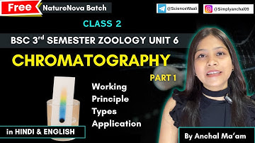 Chromatography Principle Working Types & Application | bsc 3rd semester zoology unit 6 🔥BSc 3rd sem.