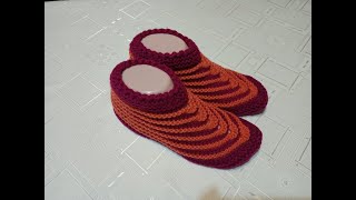 картинка: Плетени Терлици #65 - (Knitted Slippers) (Тапочки спицами) (Patik) (Pantufas passo a passo)