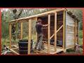 Homme construit cabane en bois diy incroyable en fort du dbut  la fin  matthiascabinchronicles