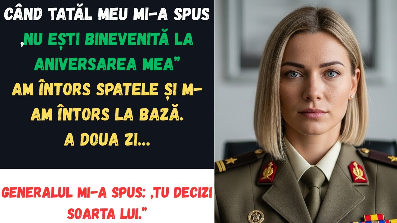 „Tatăl meu m-a alungat de la ziua lui — 24h mai târziu, Generalul a spus: ‘Tu decizi soarta lui’.”