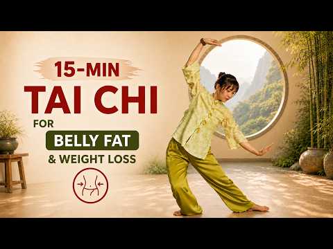 15-Min Tai Chi Qigong for Belly Fat & Weight Loss | Gentle Full Body Workout