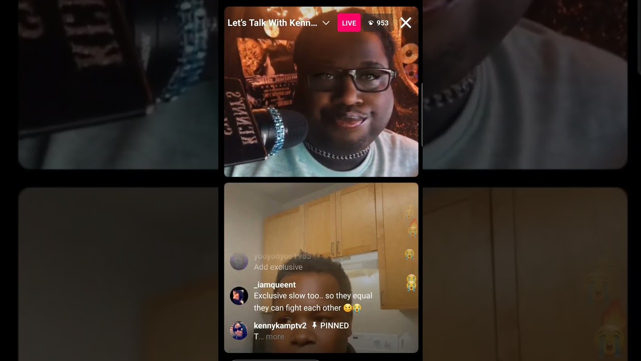 KennyKamp, Tommy, Shamar and Exclusive go live to discuss things and it goes left quick and fast ‼️