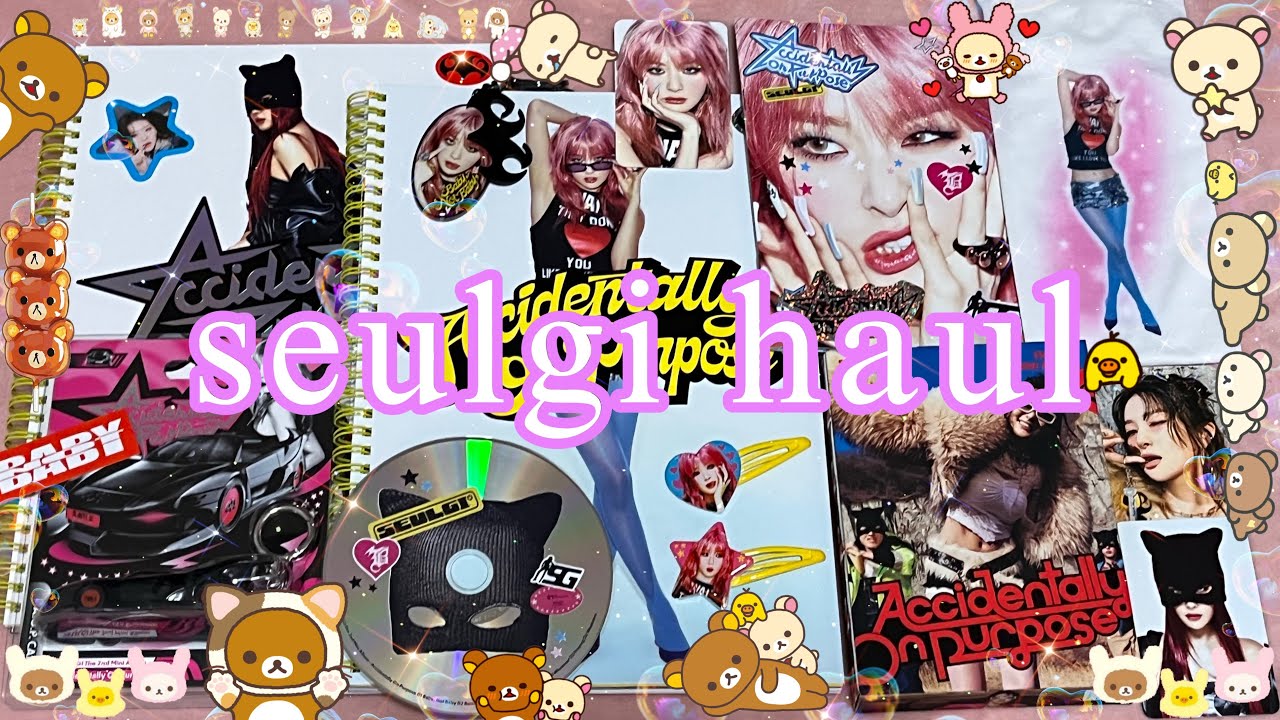 seulgi collective haul ♡ accidentally on purpose albums + rv merch & photocards ✧˖°.