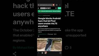 Google Blocks VoWiFi and VoLTE in Unsupported Regions #pixel #android #shorts #ytcreate