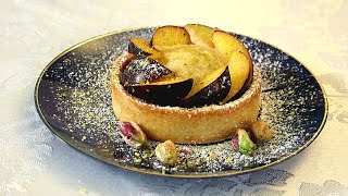 פאי שזיפים עם קרם פיסטוק Tarte aux Prunes à la pistache