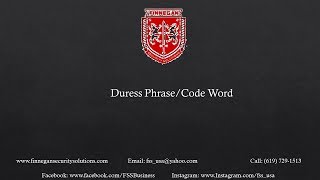 School Duress Code