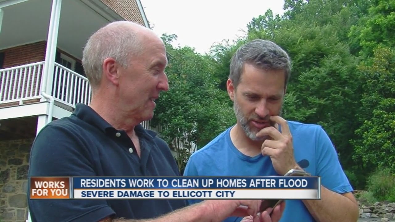 Residents cope with historic Ellicott City flooding - YouTube