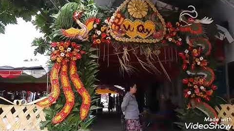 Cổng cưới Rồng Phụng hoa tươi tại Bình Tân (0378186071 _ zalo)