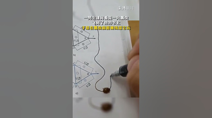 #男生在书本上画线吸引瓢虫跟着走 网友：我可以玩一整天