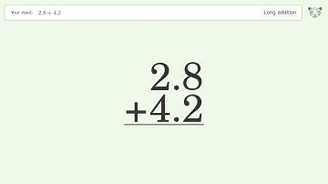 Long Addition Problem 2.8+4.2: Step-by-Step Video Solution | Tiger Algebra