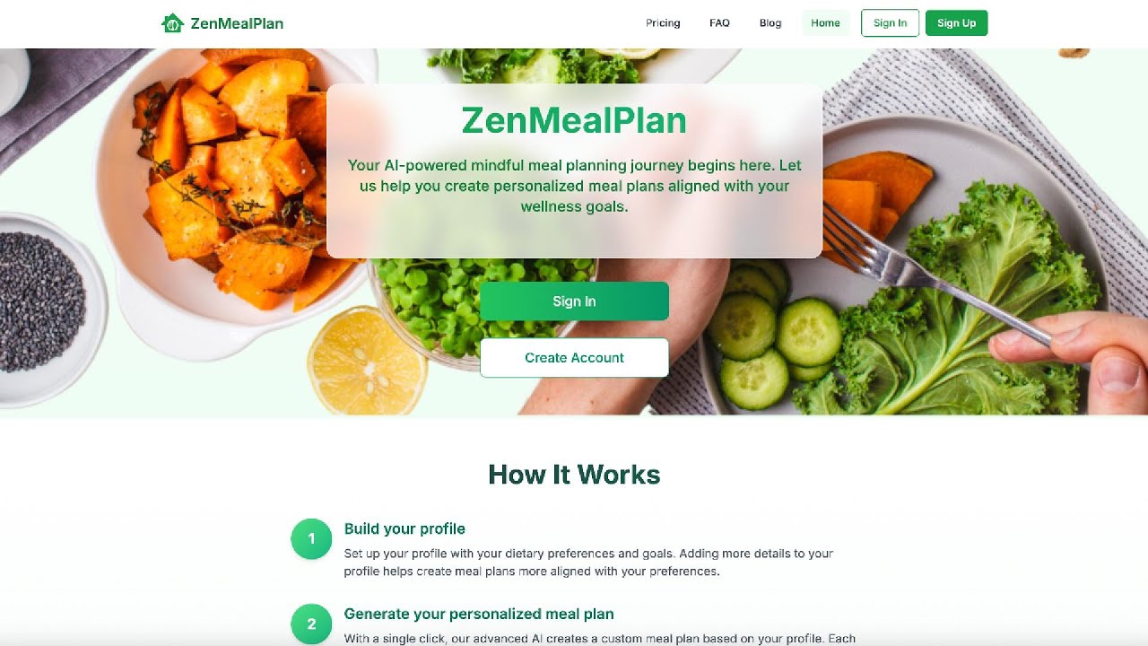 ZenMealPlan: AI-Powered Meal Planning Made Simple