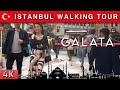 ISTANBUL | GALATA 🇹🇷 Walking tour |April 2023 | 4K HD•60 fps