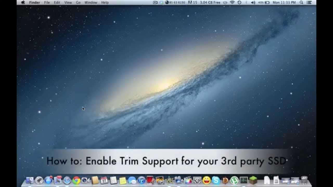 Gnide pakke Spiller skak Enable Trim support (Mac OS X Mountain Lion) for your SSD - YouTube