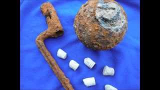 Cannon ball found with metal detecting.