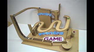 How to make Marble Run with escalator out of cardboard