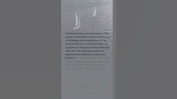 The Ethical Journey of Generative AI