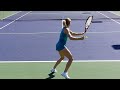Camila Giorgi Slow Motion WTA Forehand + Backhand Court Level View Female Tennis Player Girl Tennis