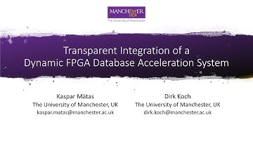 Transparent Integration of a Dynamic FPGA Database Acceleration System - FPL2020
