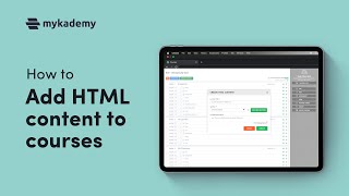 How to add HTML content to courses in LMS | Mykademy