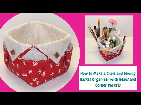 How to Make a Craft and Sewing Basket Organizer with Beads and