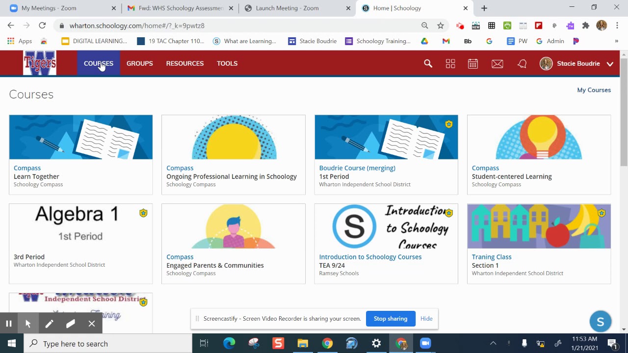 Schoology - Organizing Courses - YouTube