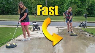 Pressure Washing Concrete Driveways