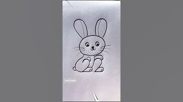 ❤️ how to draw a Rabbit from Number 22 || easy drawing ideas #art #artist #satisfyingvideo