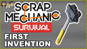 Scrap Mechanic Survival Gameplay #2 : FIRST INVENTION | 3 Player Co-op