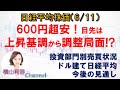【日経平均チャート分析(6/11)】600円超下落し、足元は調整局面入りの可能性が出てきました。今後の戦略を投資部門別売買状況などから考えてみました。　 #日経平均 #チャート #株