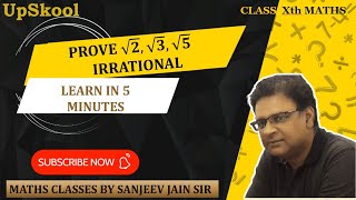 To prove square root of 5 as irrational number|Xclass|Real number| Maths Classes by Sanjeev jain Sir