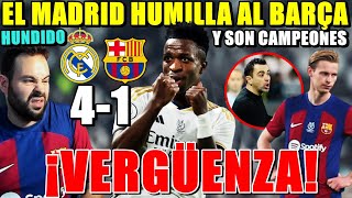 Thumbnail for ¡VERGÜENZA! El MADRID HUMILLA 4-1 al BARÇA y es CAMPEÓN - HAT-TRICK de VINICIUS ¡PÉSIMO PARTIDO!