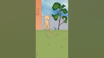 Perfect cat loop #loopconcept #loop #art #cat #birds #funny#looping#trending#animation#illustration