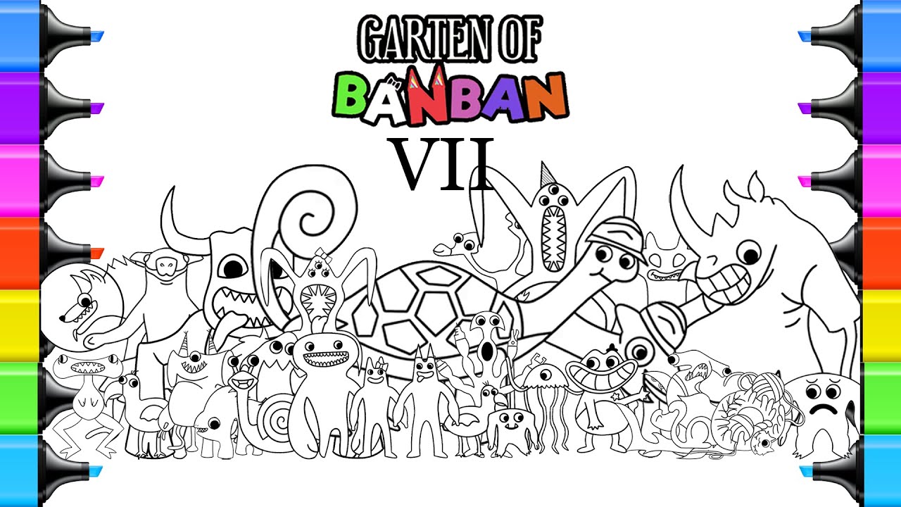 Garten of BanBan 5, 6, 7, 8 New Coloring Pages/ Coloring All Monsters + Experiment Napnap /NCS ...