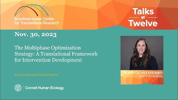 The Multiphase Optimization Strategy: A Translational Framework for Intervention Development