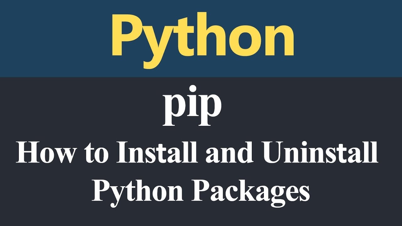 How To Install And Uninstall Python Packages (Hindi)