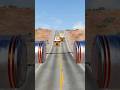 Beamng drive crashes - chained Hydraulic vs car part 187 #beamngdrive #youtubeshorts #shorts