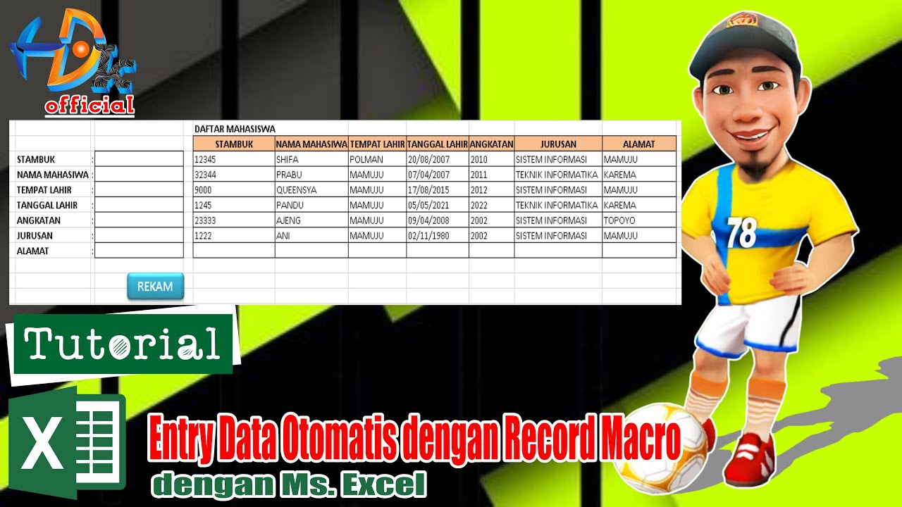 Cara buat entry data dengan record macro tanpa cooding di excel