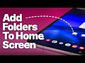 How to Add a Folder to Your Home Screen on Android Tablet (File Shortcut)